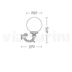 Venkovní nástěnné svítidlo z tlakově litého hliníku a akrylové koule - Trovanero Viadurini
