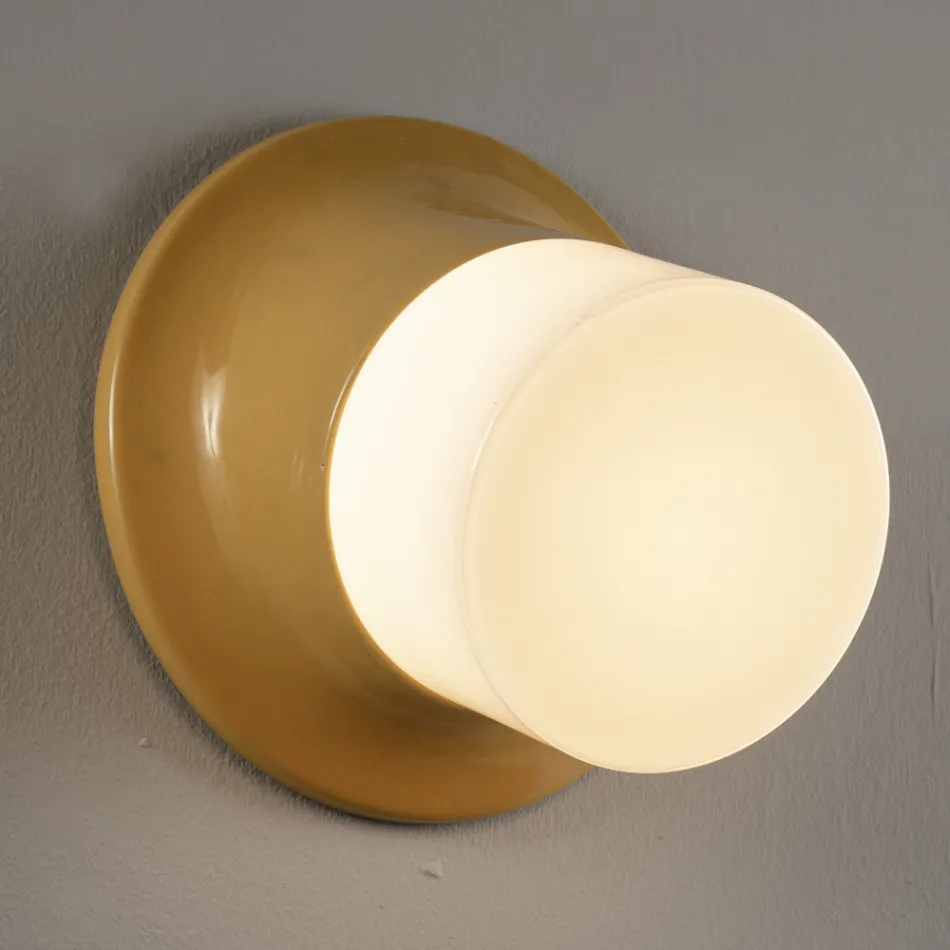 Venkovní nástěnná lampa z majoliky a foukaného skla vyrobená v Itálii - Toscot Swinger Viadurini