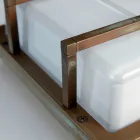 Mosazné venkovní nástěnné svítidlo, E27, geometrický styl, vyrobeno v Itálii - křišťál Viadurini