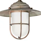 Venkovní nástěnné svítidlo Elfico z mosazi, opálového skla a krytí IP44 Viadurini