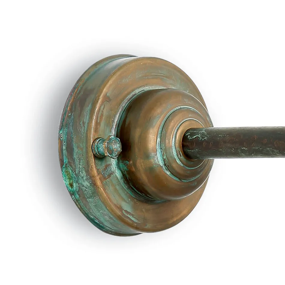 Venkovní nástěnné svítidlo z mosazi, opálového skla a krytí IP44 Vyrobeno v Itálii - Drago Viadurini