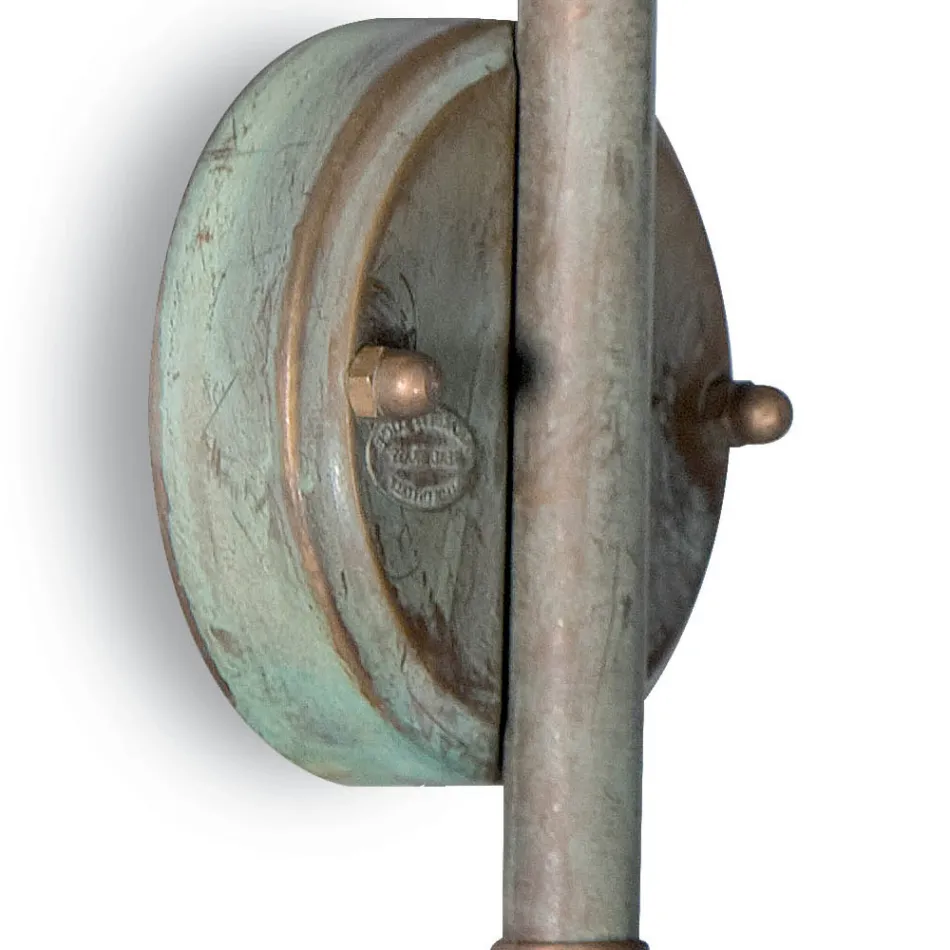 Venkovní nástěnné svítidlo Elfico z mosazi, čirého skla a krytí IP44 Viadurini