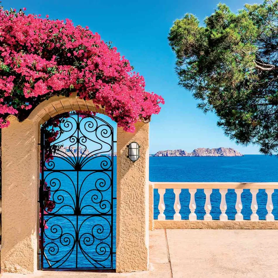 Venkovní nástěnné svítidlo z vintage mosazi s opálovým/čirým sklem - siréna Viadurini