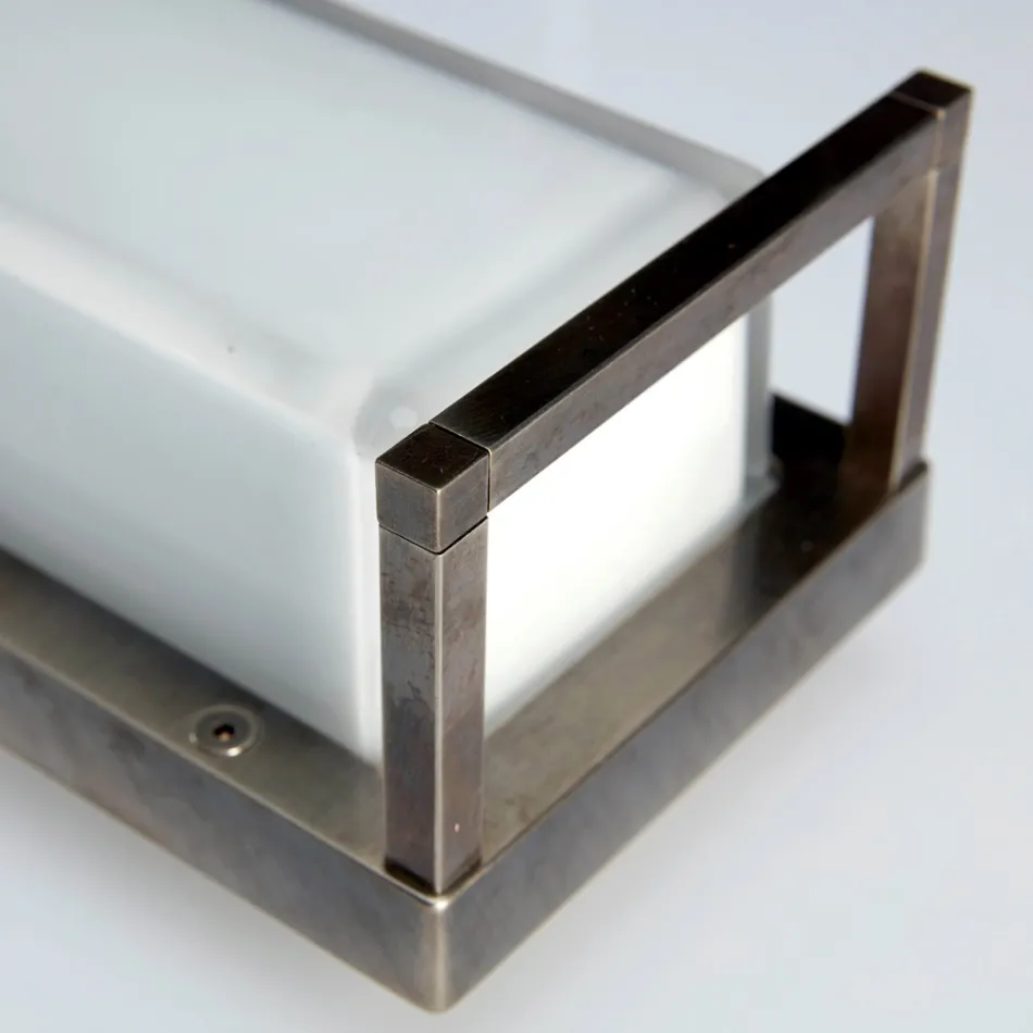 Venkovní nástěnné svítidlo Vintage Mosaz, E27 a elegantní světlo - Křišťál Viadurini