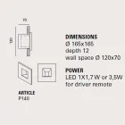 Čtvercové venkovní nástěnná lampa, barevné terakotové náměstí - Toscot Viadurini