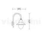 Venkovní nástěnné svítidlo ve vintage stylu z hliníku Made in Italy - Cassandra Viadurini