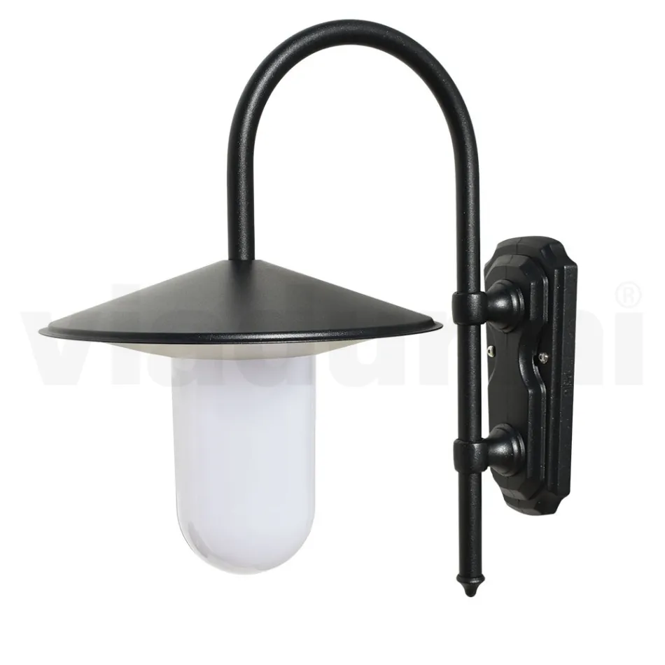 Vintage venkovní nástěnné svítidlo z antracitového hliníku Made in Italy - Belen Viadurini