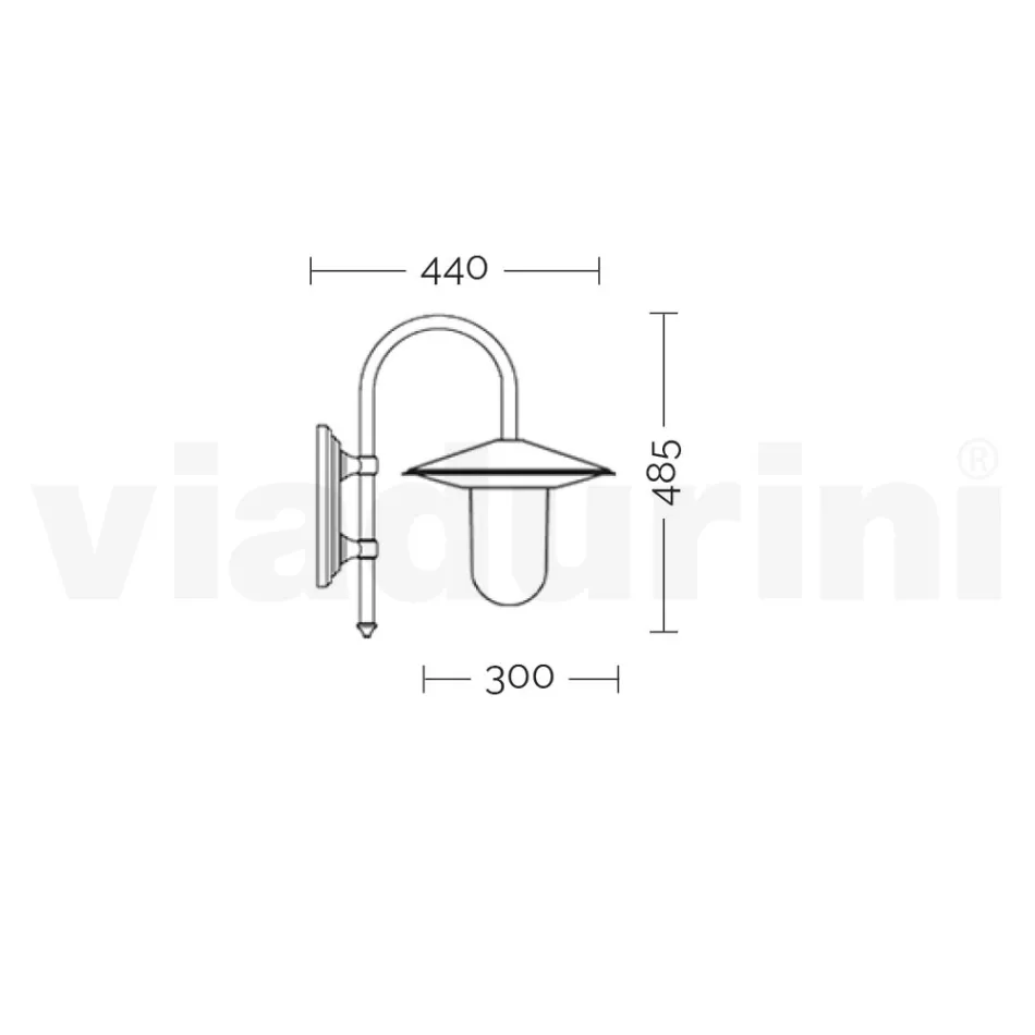 Vintage venkovní nástěnné svítidlo z antracitového hliníku Made in Italy - Belen Viadurini