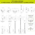 Zahradní nášivka z bílého hliníku s opálovou koulí - Trovabianco Viadurini