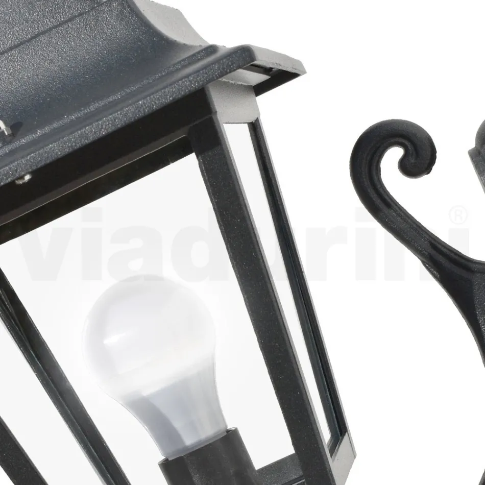 Zahradní nášivka z hliníku a průhledného skla Made in Italy - Scintilla Viadurini