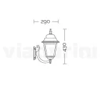 Zahradní nášivka z hliníku a průhledného skla Made in Italy - Scintilla Viadurini