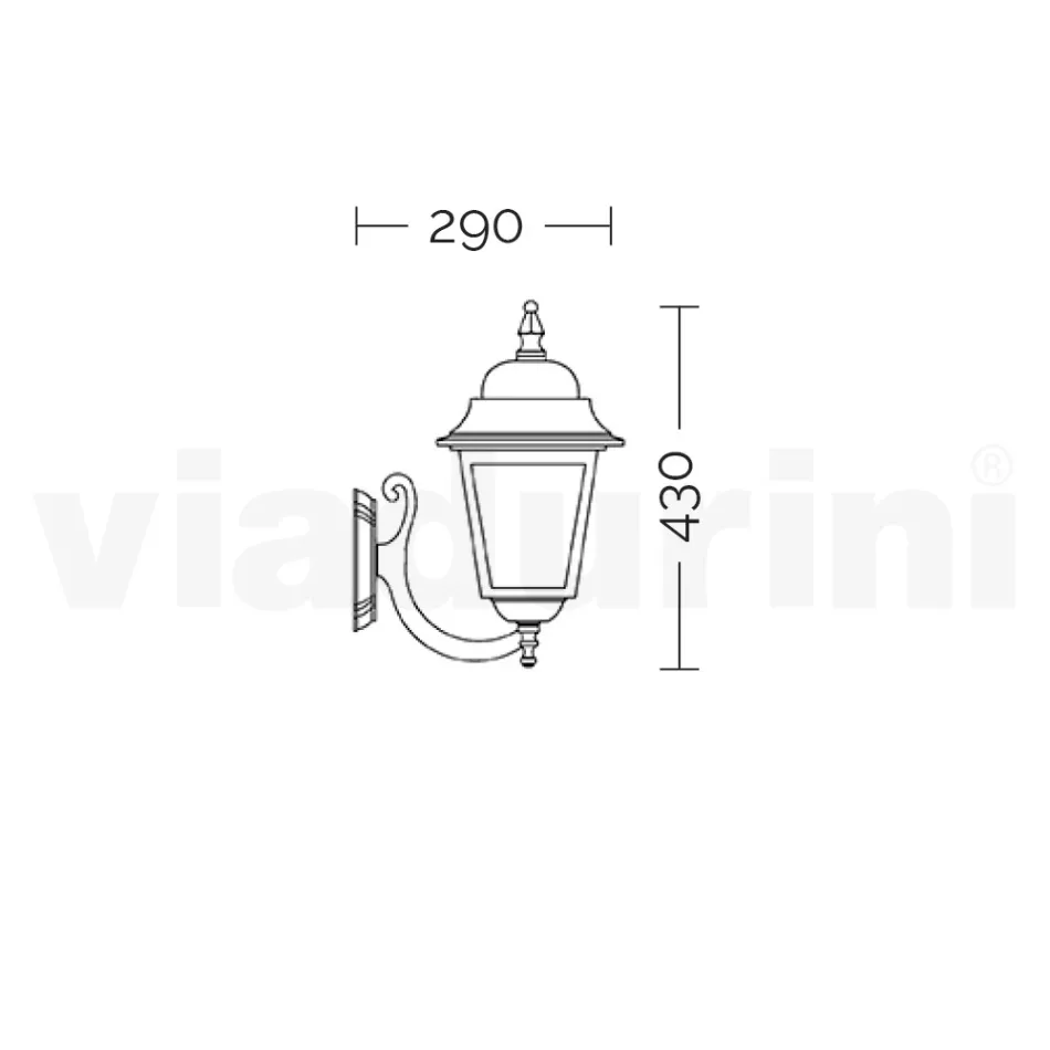 Zahradní nášivka z hliníku a průhledného skla Made in Italy - Scintilla Viadurini