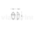 Venkovní nástěnné svítidlo z antracitového hliníku a skla Made in Italy - Elric Viadurini