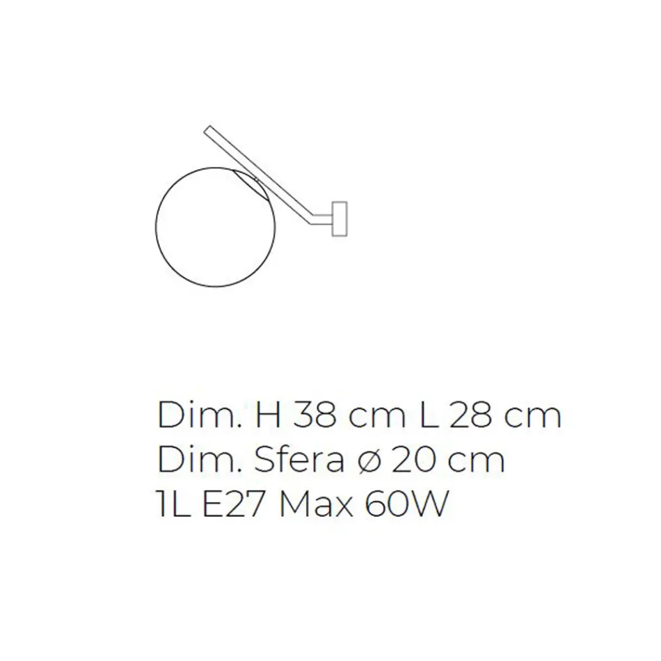 Ručně foukané nástěnné svítidlo z benátského skla - sníh Viadurini