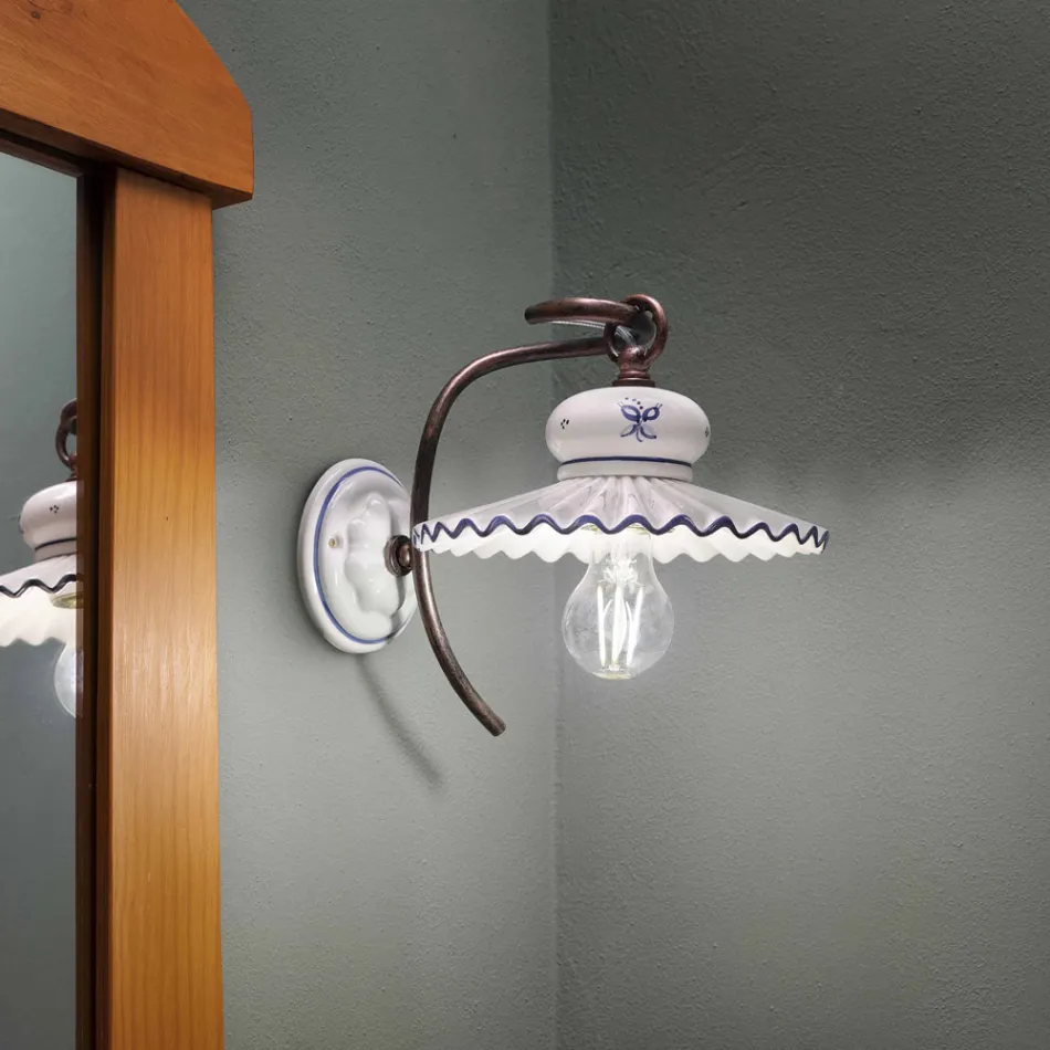 Wall keramická stěna zdobené rustikální Ferroluce Roma Viadurini