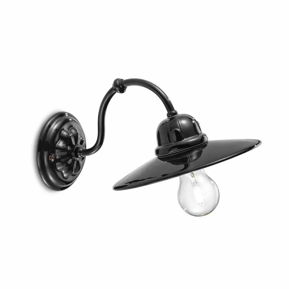 Světla v lesklé keramické stěny Ferroluce Retro Viadurini