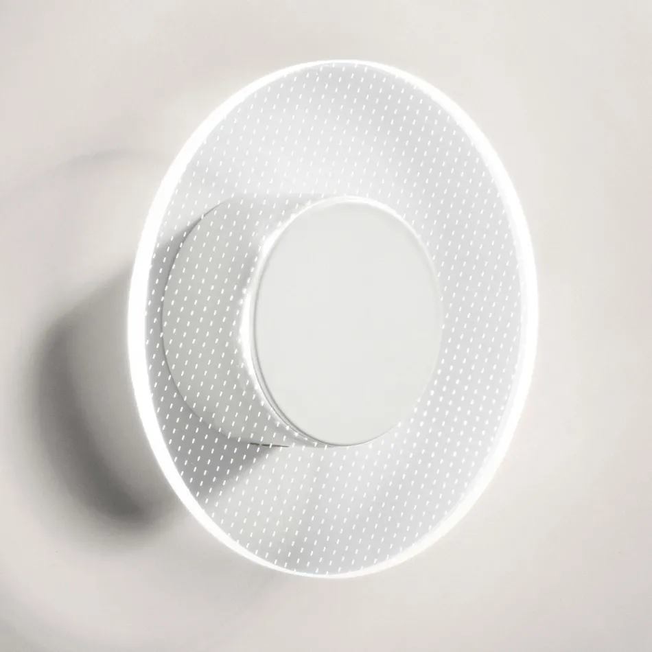 Nora - Kovové nástěnné svítidlo s difuzorem z plexiskla s mikrotečkami Viadurini