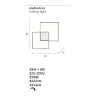 Moderní – formální zlatě lakované kovové nástěnné svítidlo s LED Viadurini
