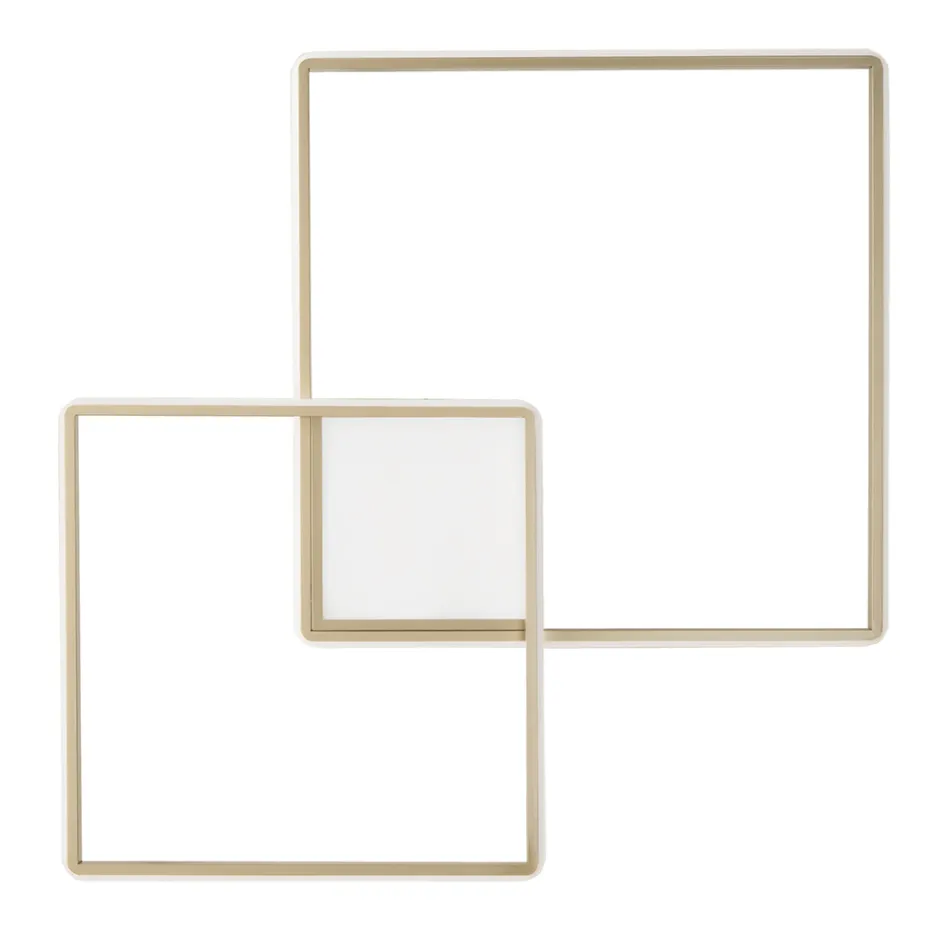 Moderní – formální zlatě lakované kovové nástěnné svítidlo s LED Viadurini