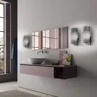 Nástěnné svítidlo z ručně foukaného skla v Benátkách a kovu - Satomi Viadurini