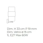 Nástěnné svítidlo z ručně foukaného skla v Benátkách a kovu - Satomi Viadurini