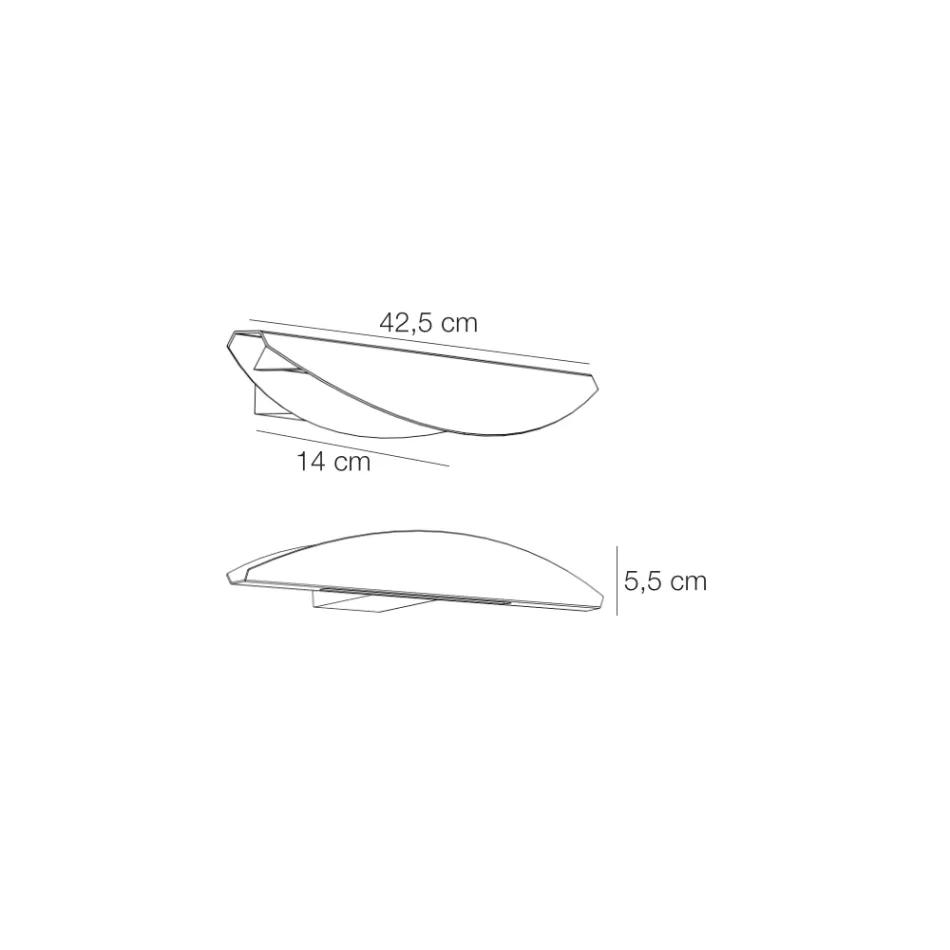 Nástěnné svítidlo z recyklovatelného hliníku v různých barvách - Mila Viadurini