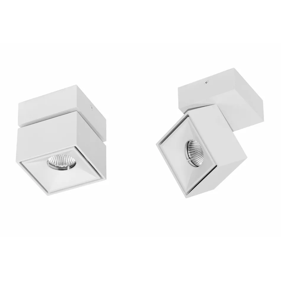 Dekorativní nástěnná LED lampa v bílém nebo černém hliníku pro interiér - Vernon Viadurini