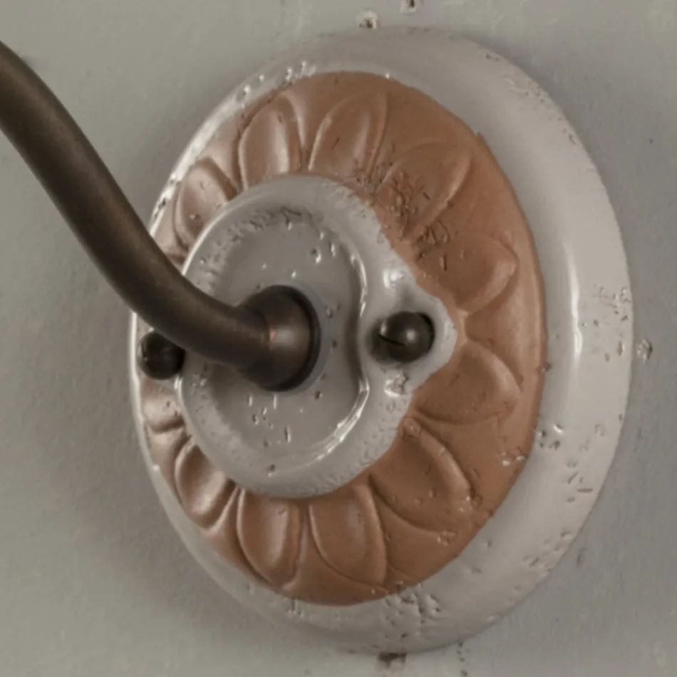 Venkovní nástěnná lampa v Galestru a kovová ruční výroba v Itálii - Toscot Spoleto Viadurini