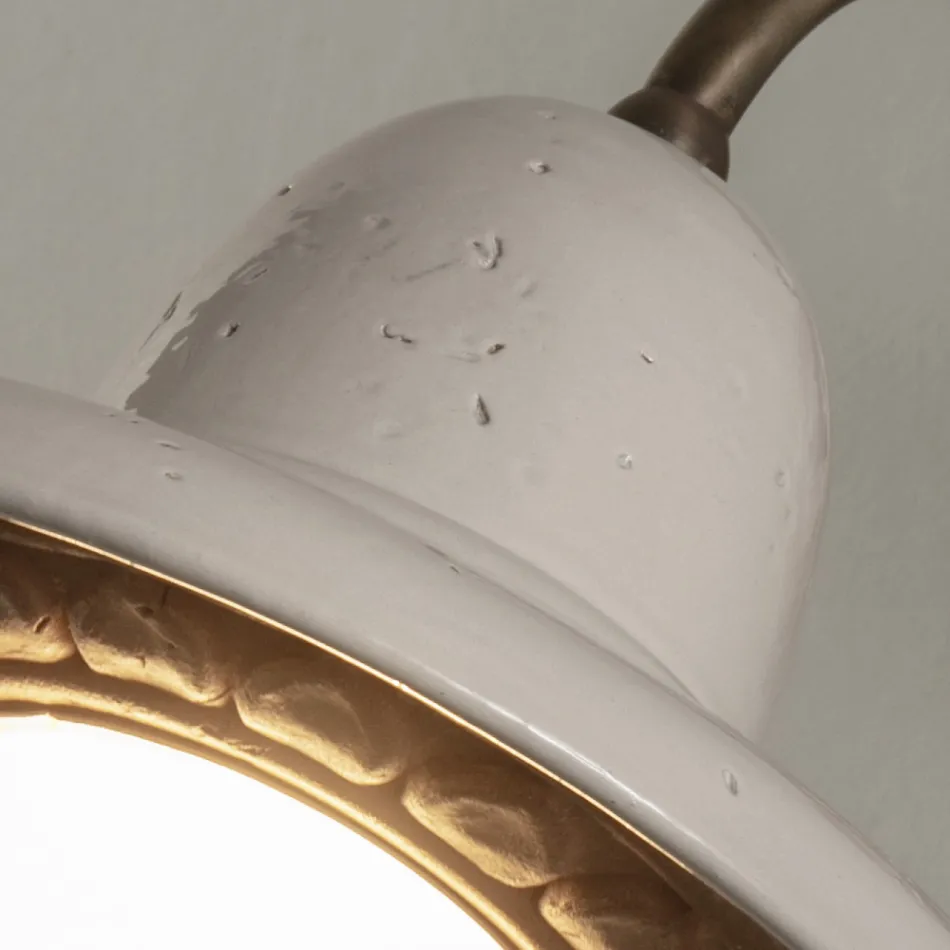 Venkovní nástěnná lampa v Galestru a kovová ruční výroba v Itálii - Toscot Spoleto Viadurini