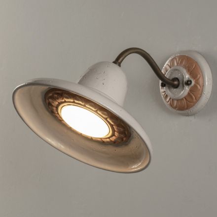 Venkovní nástěnná lampa v Galestru a kovová ruční výroba v Itálii - Toscot Spoleto Viadurini