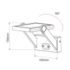 Nástěnná lampa Solární LED bodové světlo v bílém nebo černém hliníku se senzorem - Hugo Viadurini