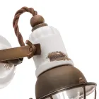 Nášivka Spotlight Průmyslový styl Ručně vyrobený ze železa a keramiky - Loft Viadurini