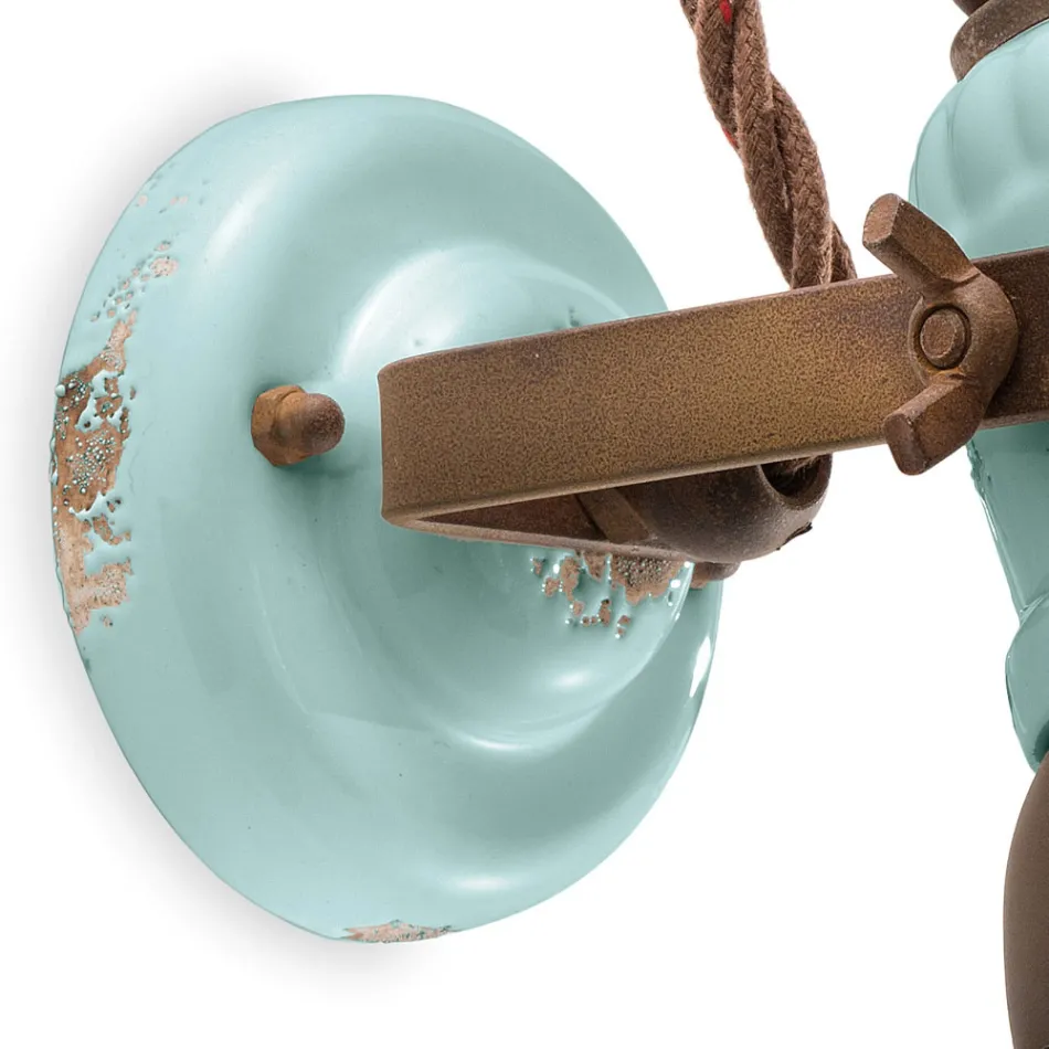 Nášivka Spotlight Průmyslový styl Ručně vyrobený ze železa a keramiky - Loft Viadurini