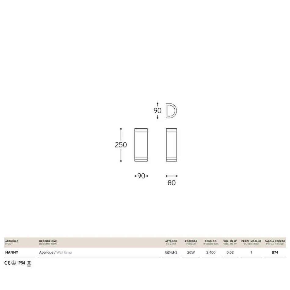 Wall Hanny Aldo Bernardi mosaz a bílá methakrylát Viadurini