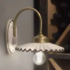 Skládaná lesklá keramická nášivka a ručně malovaný okraj - Laquila Viadurini