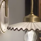 Skládaná lesklá keramická nášivka a ručně malovaný okraj - Laquila Viadurini