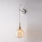 Železná nástěnná lampa s pyrexovým sklem vyrobená v Itálii pro interiérovou dekoraci - Amazonia Viadurini