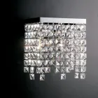 Chromovaná železná nástěnná lampa s kamínky vyrobená v Itálii pro interiérové dekorace - Afrika Viadurini