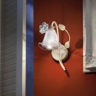 Nášivka ze železa a pískovaného skla s dekorací růže z keramiky - Siena Viadurini
