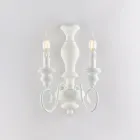 Nástěnná svítidla ze dřeva a lakovaného železa vyrobená v Itálii pro interiérové dekorace - Toskánsko Viadurini