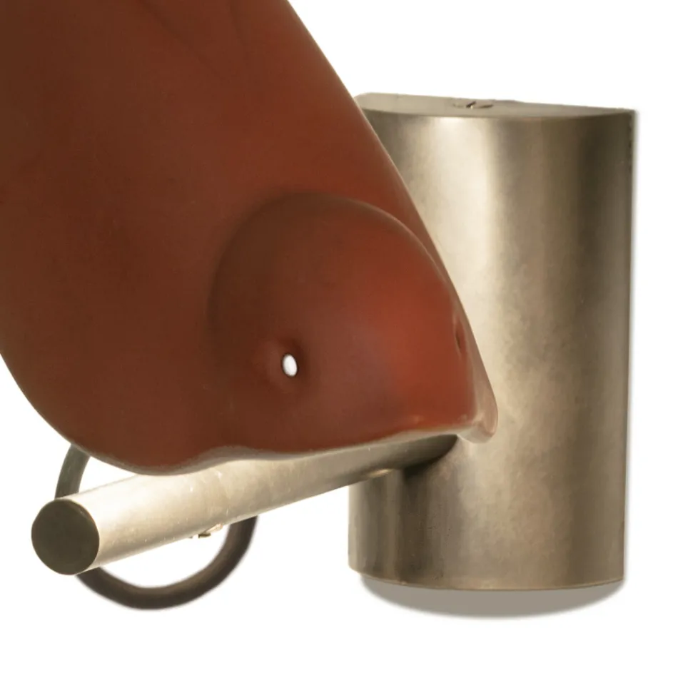 Nášivka ze smaltované toskánské majoliky a kovu Made in Italy - Uccellino Viadurini