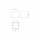 Nástěnná lampa z mosazi a sádry Vyrobeno v Itálii - Cubetto Aldo Bernardi Viadurini