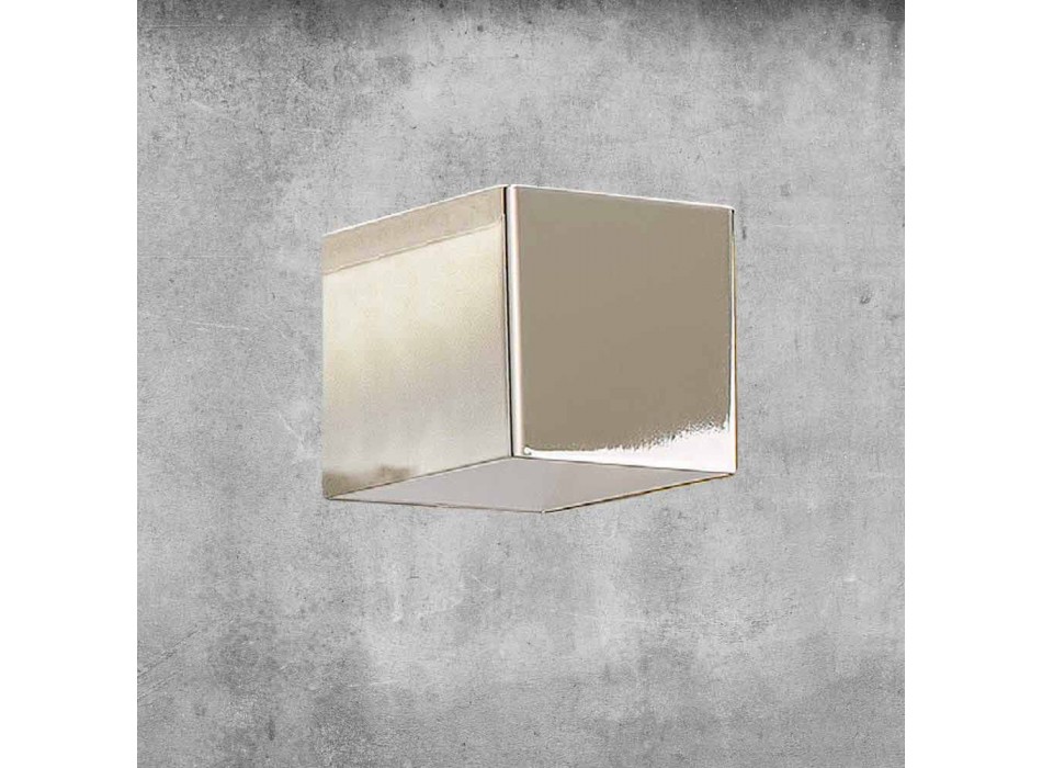 Nástěnná lampa z mosazi a sádry Vyrobeno v Itálii - Cubetto Aldo Bernardi Viadurini