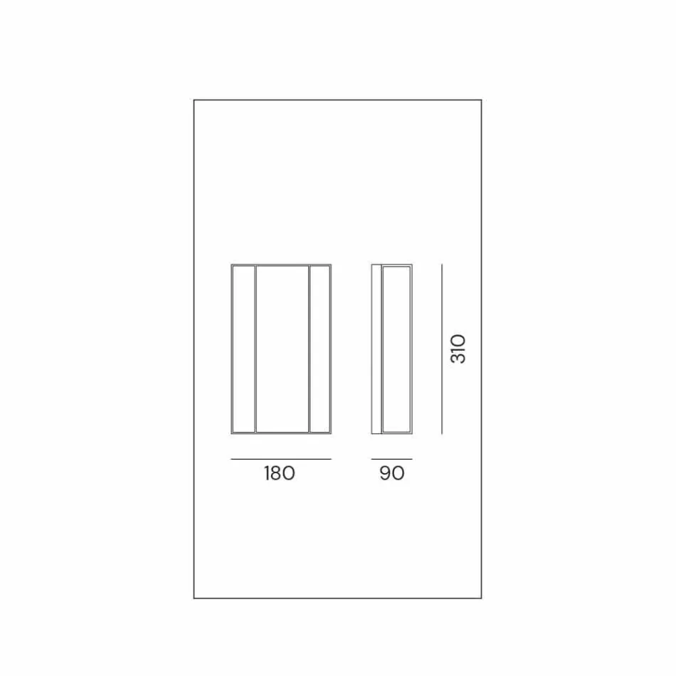 Nástěnná lampa z mosazi a skla s ručně vyrobeným designem se 2 světly - vázaná Il Fanale Viadurini