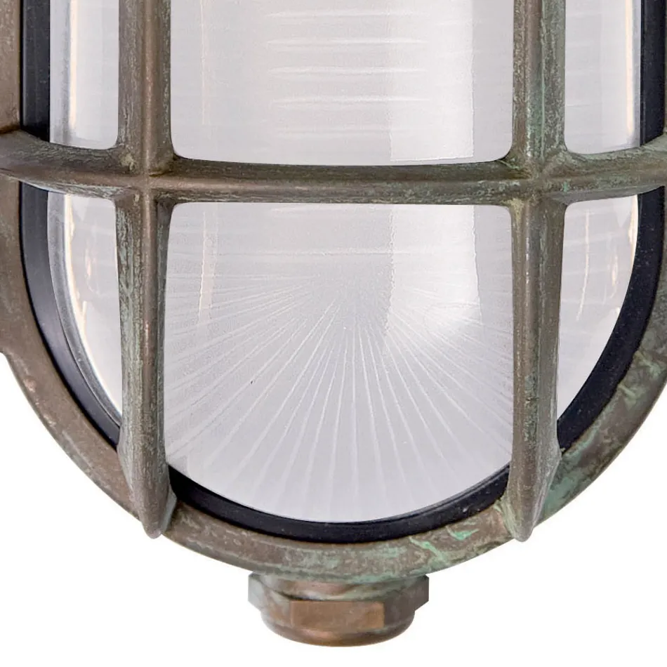 Nástěnné svítidlo z mosazi s opálovým/čirým sklem - mořská panna Viadurini