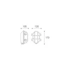 Nástěnné svítidlo z mosazi s opálovým/čirým sklem - mořská panna Viadurini