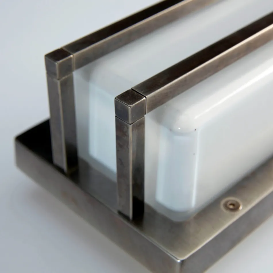 Nástěnná lampa z vintage mosazi, objímka E27 a atmosférické světlo vyrobené v Itálii - křišťál Viadurini