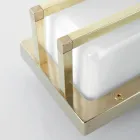 Nástěnná lampa z vintage mosazi, objímka E27 a atmosférické světlo vyrobené v Itálii - křišťál Viadurini