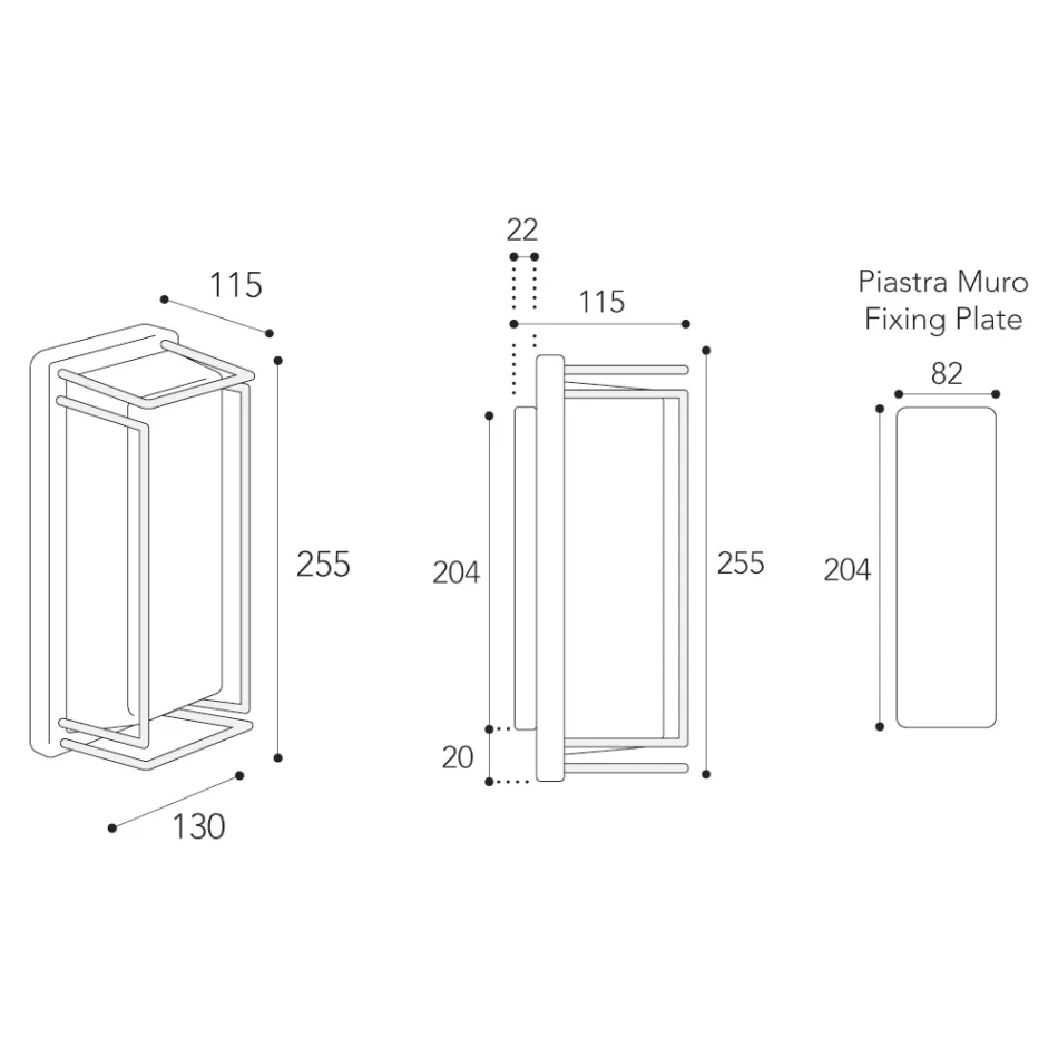 Vintage mosazné nástěnné svítidlo vyrobené výhradně v Itálii - křišťál Viadurini
