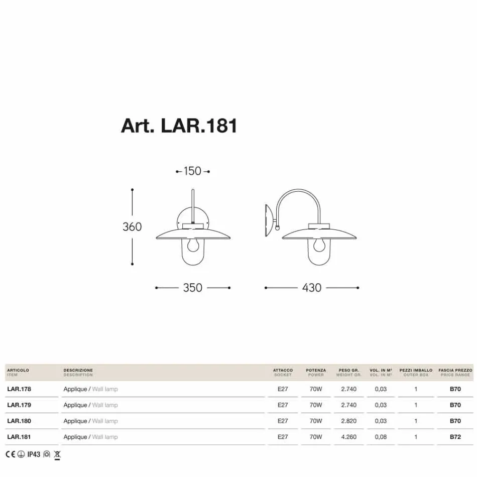 Nášivka La Traviata měď, sklo a staromosaz Viadurini
